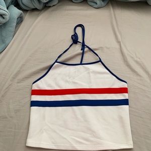 White halter top